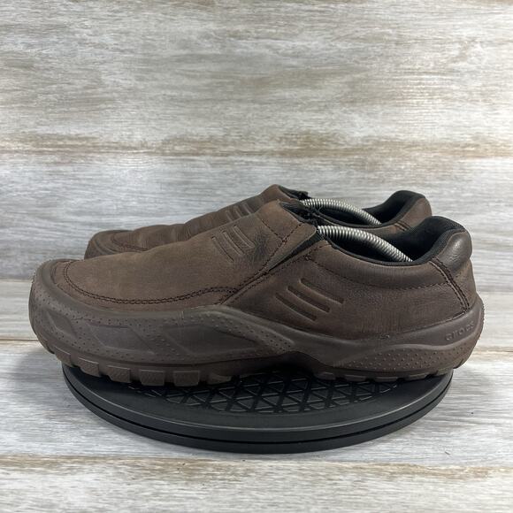 Crocs Men's Yukon Vista II Brown Leather Clogs Size 12 - Picture 1 of 8